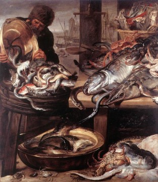  Snyders Peintre - Le poissonnier Nature morte Frans Snyders